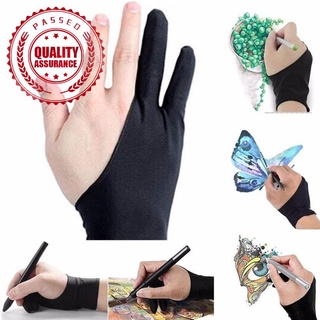 1 Pc guantes antiincrustantes de dos dedos dibujo y bolígrafo almohadillas gráficas Tablet para artista U9C5