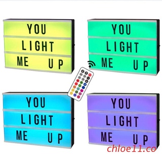 chloe11 tamaño a5 mini magnético 7 colores cambiantes luz nocturna led caja de mensajes con 90 letras números símbolos control remoto decoraciones
