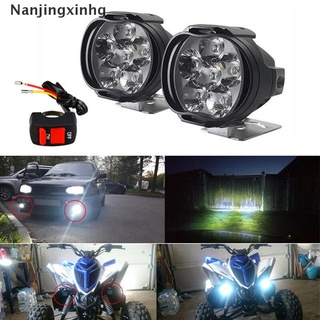 [luckyfellowhg] 2 piezas 6 led blanco faros delanteros de motocicleta luz drl conducción antiniebla lámpara impermeable [caliente]