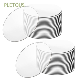 PLETOUS 40pcs Home decor Transparent Smooth Circle Clear Acrylic Sheet DIY Crafts Thick Water Resistant Round Shape