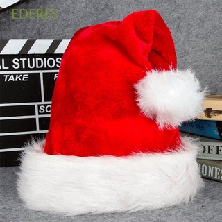 ederes regalo sombrero de navidad rojo y blanco decoraciones de navidad santa claus sombrero de felpa para el hogar adorno santa claus para adultos niños cálidos invierno navidad vacaciones sombrero
