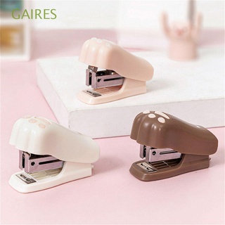GAIRES Convenient Paper Binder Easy Office Binding Mini Stapler Office Cute School Supplies Stationery Binding Tools with 12# Staples Cat Paw/Multicolor