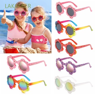 lakamier lindo gafas de sol en forma de flor fotografía para niños niñas niños gafas de sol viaje colorido fiesta favores al aire libre redondo flor gafas de sol