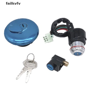 failkvfv interruptor de encendido de combustible tapa de gas cubierta de bloqueo de dirección conjunto de llaves para suzuki gn125 82-01 co (1)