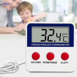 Termómetro de refrigerador medio Digital congelador termómetro Max & Min pantalla con imán