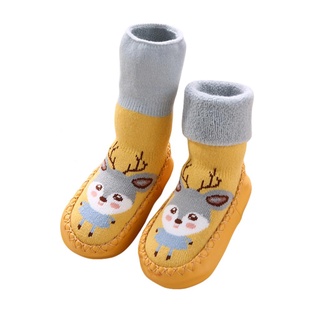 ❥Jd♡Calcetines antideslizantes para bebé/zapatos de dibujos animados con estampado de animales/mocasines de punto suaves/zapatillas de suela suave