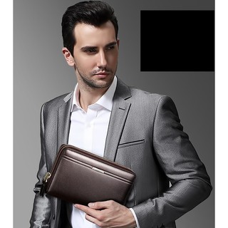 Cartera de cuero para hombre premium bolso de mano de embrague importado de los hombres bolso (3)