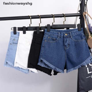 [fashionwayshg] pantalones cortos de verano mujeres coreanas slim fitness sexy denim cintura alta casual pantalones cortos [caliente]
