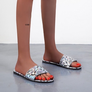 [cod] sandalias deslizantes para mujer con diseño de una sola banda slip on flats hot