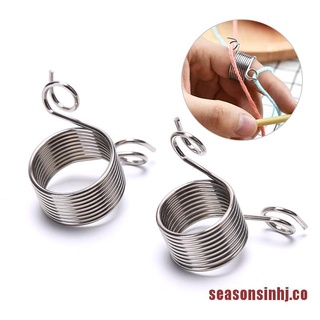 temporada 2 tamaño anillo de tejer herramientas de dedo desgaste dedal guías de hilo accesorios de costura