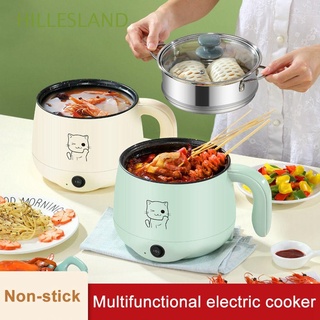 HILLESLAND 1-2 People Hot Pot Multifunction Cooking|Rice Cooker Soup Food Steamer Mini Skillet Kitchen Tools Eggs Soup Pot/Multicolor