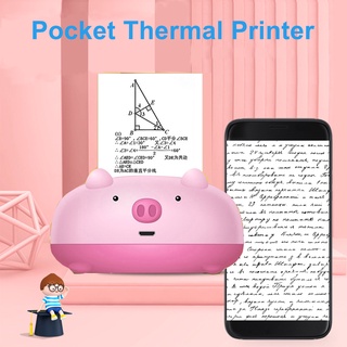 Mini impresora de bolsillo impresora térmica foto imagen Memo lista de recibo impresora BT conexión inalámbrica 200dpi con 1 rollo de papel