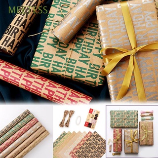 meetess diy fiesta decoración caja embalaje feliz cumpleaños papel de regalo festival suministros regalo regalo reciclable artesanía papel kraft