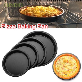 fundid - bandeja antiadherente para pizza, acero al carbono, placa de pizza, pan, hornear, molde para tartas, hogar y cocina, color negro
