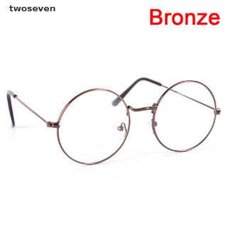 [twoseven] gafas redondas vintage para hombres y mujeres, marco de metal, retro, de lujo, gafas transparentes [twoseven] (3)