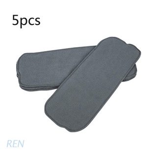 REN 5pcs Baby Nappies Bamboo Charcoal Liner Nappy Diaper Insert For Baby Cloth Diaper Nappy Washable 5 Layers