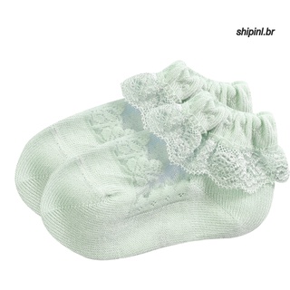 Sp_1 Par De calcetines De encaje con estampado Floral transpirable/calcetines con encaje Para niñas/bebés/verano (7)