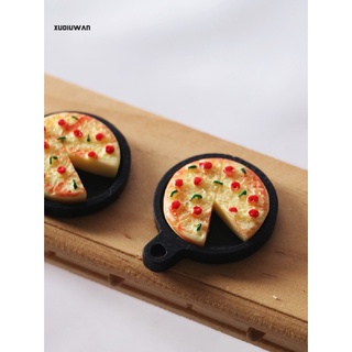 Xuqiuwan - bandeja ligera para Pizza en miniatura, diseño de casa de muñecas, Mini tablero de Pizza, decoración del hogar (6)