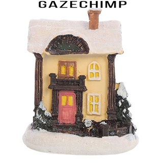 [GAZECHIMP] Estatuilla de cabina de estilo Vintage de navidad, casa de pueblo, luz cálida, regalos