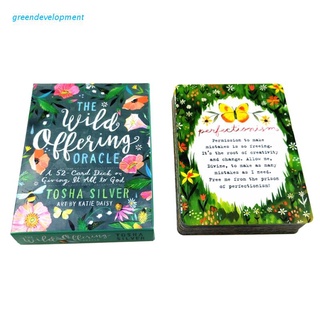 develop The Wild Offering Oracle Cards Full English 52 Cards Deck Tarot Divination Fate Family Party Board Game
