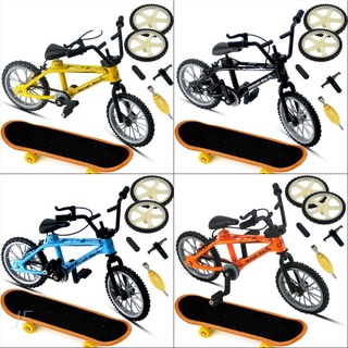jf mini aleación dedo bicicleta deporte conjunto de bicicleta diapasón diy creativo juego monopatín niños juguetes
