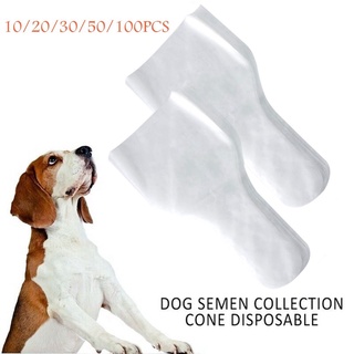 dandrade 10/20/30/50/100pcs inseminación artificial pet clinic equipo semen colección bolsa pe esperma perro crianza canina desechable (3)