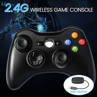 hotyin For Xbox 360 Gamepad 2.4G Wireless Controller with PC Receiver for Windows 7 8 10 Dual-vibration Joystick Wireless Controller hotyin