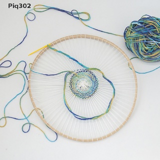 [piq302] Telar de madera redonda hecha a mano para tejer, manualidades, bricolaje, herramientas de tejer MY
