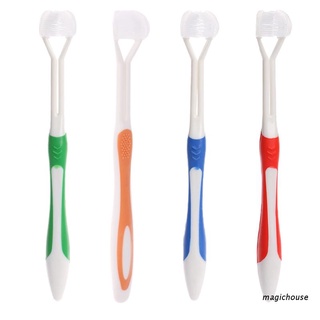 magichouse cepillo de dientes ultrafino de cerdas suaves de 1x 3 caras para dientes de salud
