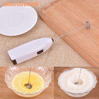 (witheredroseshb) mini batidor de café eléctrico mezclador de espuma de leche espumador de huevo batidor herramientas de cocina