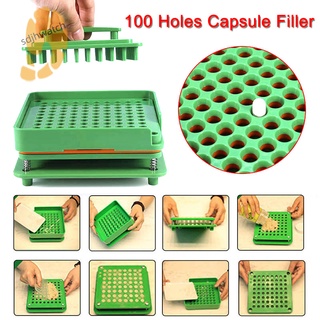 100 agujeros cápsula de llenado de la junta de grado alimenticio abs herramientas de llenado ajuste para 0 cápsula (1)