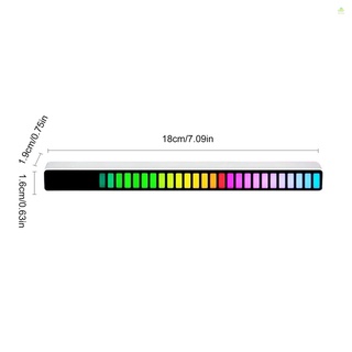 D08-RGB Smart LED Barras De Luz Del Coche Control De Sonido De La Ritmo Activado Por Voz Música Atmósfera Luces Tubo Con 32 18 Colores Integrado Battary 32 Bit Para Juegos PC Sala De TV (9)