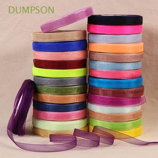 dumpson cintas de 50 yardas envolver cinta de satén de organza cinta de navidad fiesta diy 12 mm decoración de tela ropa costura/multicolor