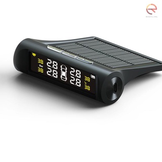 coche tpms sistema de monitoreo de presión de neumáticos de carga solar hd pantalla lcd digital sistema de alarma automático inalámbrico con 4 sensores (9)