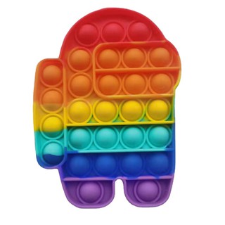 Pop It entre nosotros empuje burbuja Fidget sensorial juguete alivio del estrés juguetes de los niños (1)