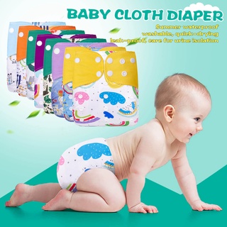 [xhsa]-baby dibujos animados reutilizables impermeables ajustable entrenamiento bebé pañal pañales pañales