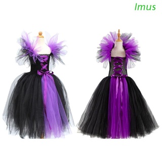 Vestido tutú de Princesa de Princesa para niños/niñas/impermeables/Tutu Vampiro/bruja/ropa de Halloween/disfraz de fiesta de Carnaval/Vestido 2-12y