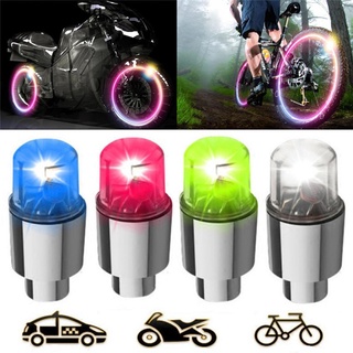 [flechazohg] 2 piezas de bicicleta coche motocicleta rueda neumático válvula tapa flash luz led radios lámpara caliente