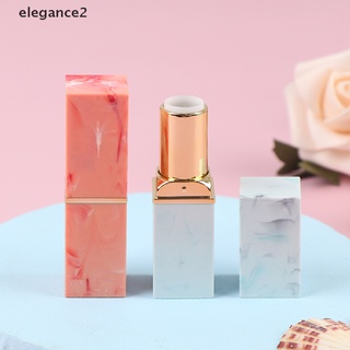 [elegance2] botella de lápiz labial vacío patrón de mármol brillo labial tubo bálsamo contenedor tapas de almacenamiento [elegance2]