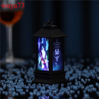 Wuya73 Halloween simulado llama vela luces, lámpara de llama linterna castillo decoración Vintage calabaza fiesta colgante luz para decoración de Halloween
