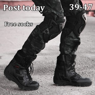 39-47 hombres botas tácticas botas del ejército botas de combate negro botas de senderismo