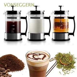vonseggern latte - cafetera espresso portátil (acero inoxidable 304, espresso, 350/600 ml, moka, doble capa)