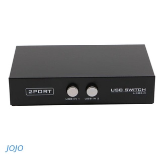 jojo 2 puertos usb2.0 compartir dispositivo interruptor adaptador caja para pc escáner impresora