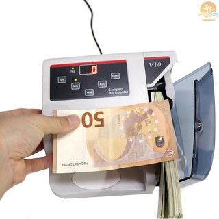 M^M Mini contador de dinero portátil en todo el mundo moneda en efectivo cuenta de billetes Detector de máquina con detección de falsificación UV/MG/WM 600 facturas por minuto pantalla LED (1)