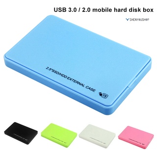 Shenyoushop USB 3.0/2.0 2.5 pulgadas SATA externo HDD SSD móvil disco duro caso caja para PC (7)