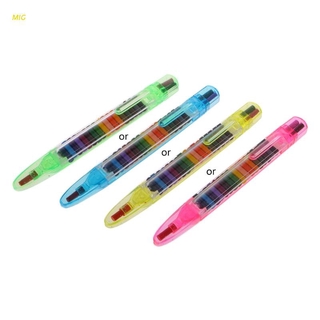 mig 20 colores reemplazados crayon multicolor niños pintura pluma estudiante herramientas de dibujo crayones 24 colores