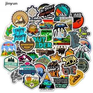 jinyun 50pcs Outdoor Forest Hiking Camping Travel Decal Sticker DIY Wqter Bottle Laptop . (5)