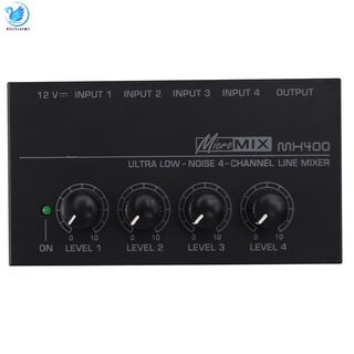 Mini Amplificador De audio Estéreo con 4 canales con enchufe Ue negro Mx400