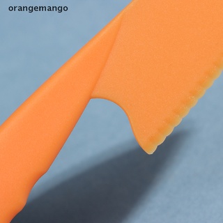 orangemango 3pcs cuchillo de cocina para tartas de niños cuchillos de cocina de plástico de frutas pan cuchillo co