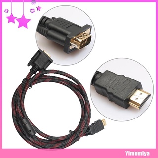 (Yimumiya) Full HD HDMI macho a conector VGA de 15 pines Cable convertidor con Cable USB de Audio para HDTV (3)
